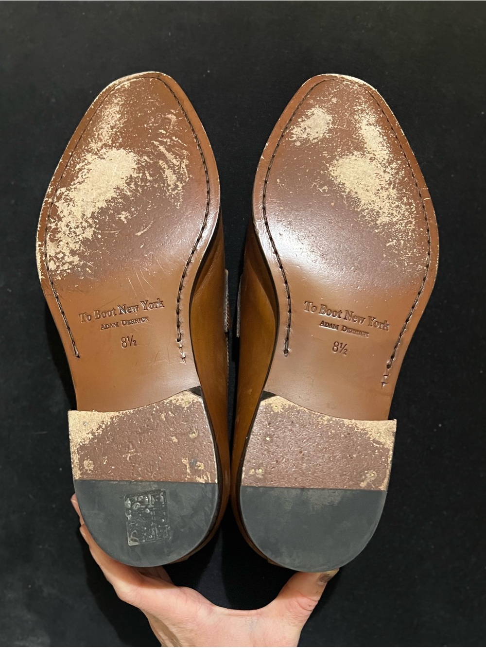 To Boot Cognac Leather Penny Loafers - Picture 3 of 3